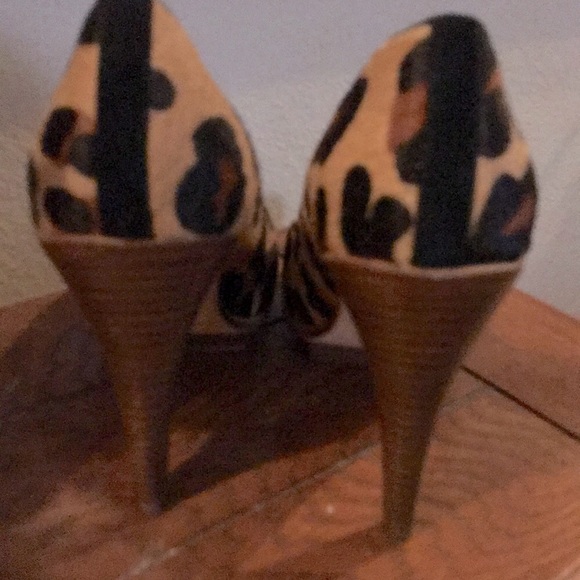 Elaine Turner leather w/leopard print shoes - Picture 5 of 8